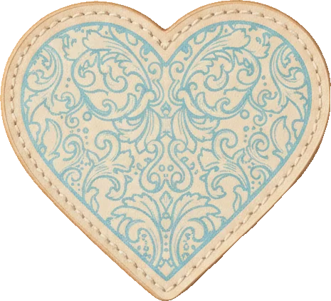 Blue heart patterned